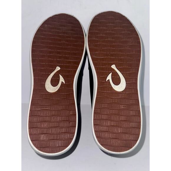 OluKai Hawai'iloa Manu Hope Leather Boots Womens 9 Slip On Black Sneaker Shoe - Picture 5 of 12